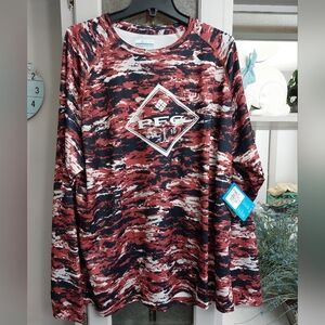 Columbia PFG Super Solar Stream Long Sleeve Graphic Shirt NWT
